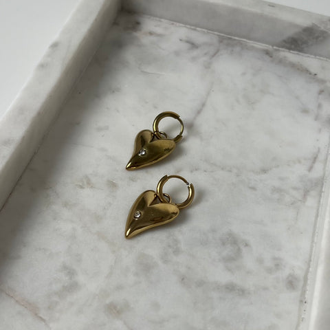 Diamond Heart Oorbellen O018