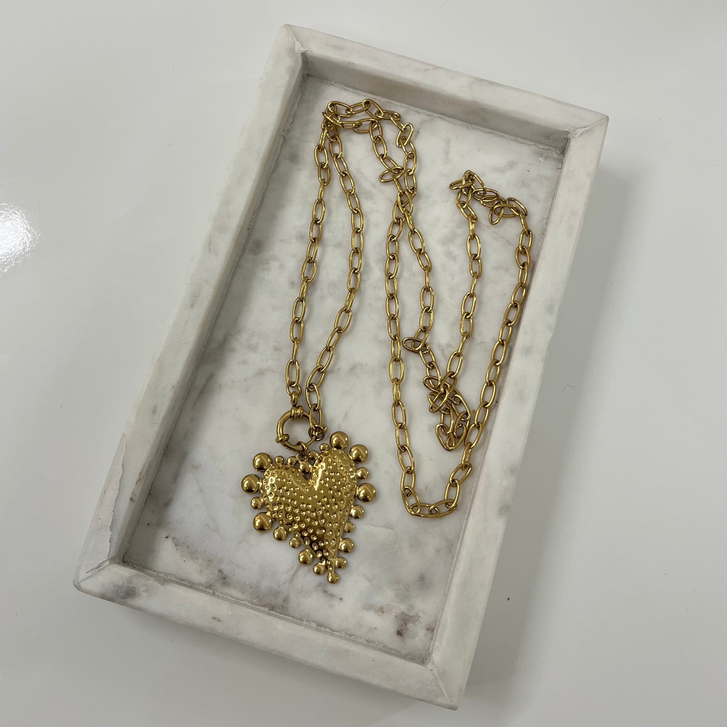 Long heart Ketting K025