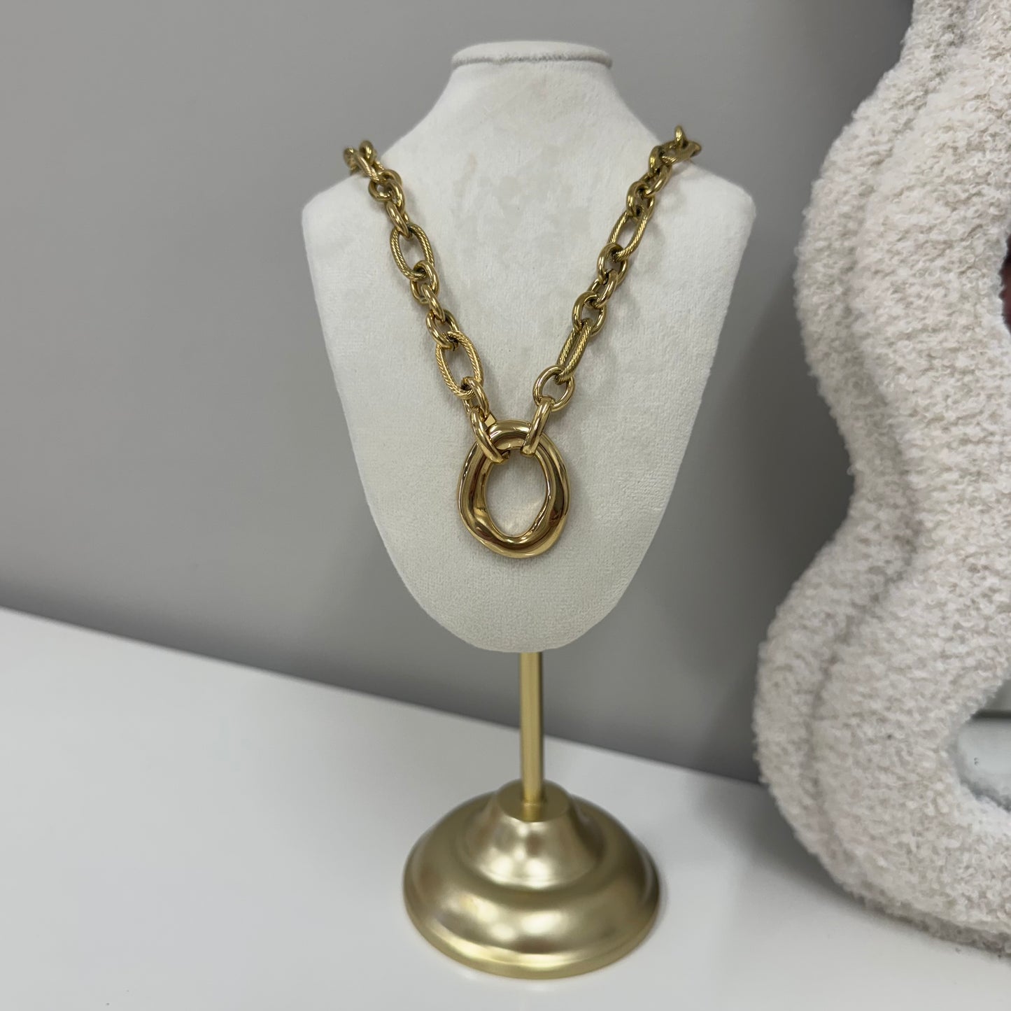 Chunky chain oval ketting K043