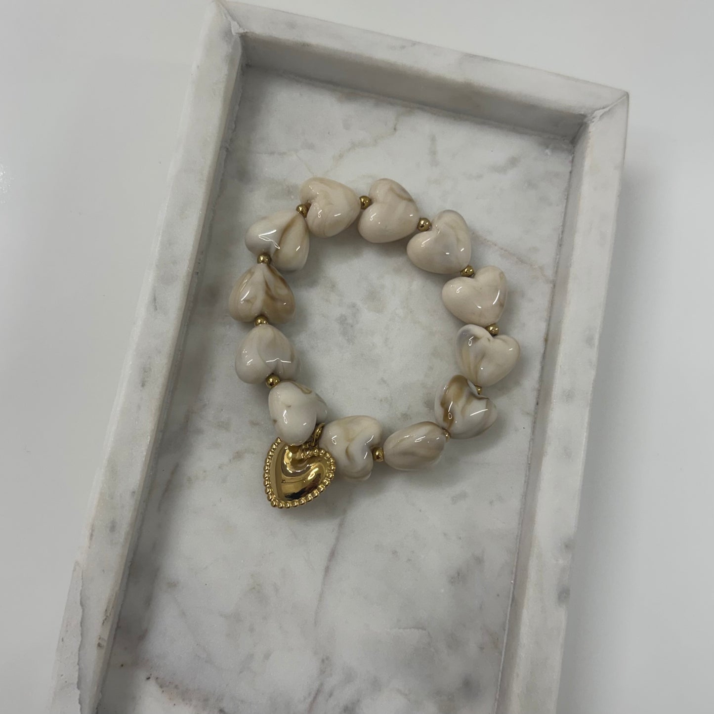 Heart Bead bangle H026