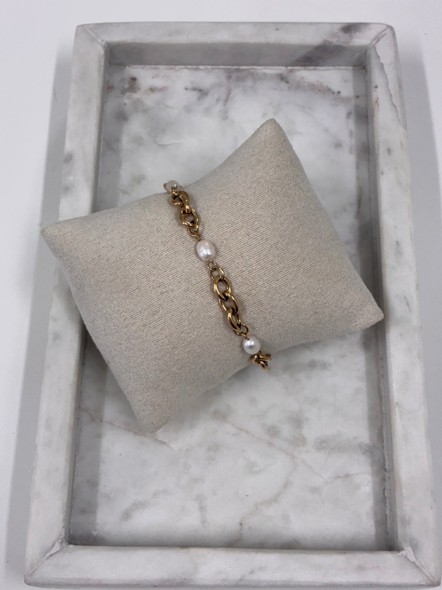 Pearl Link Armband S052