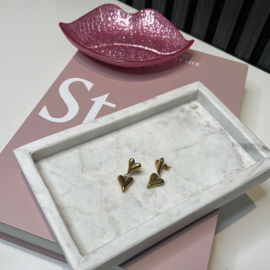 Dubble heart Earring O012