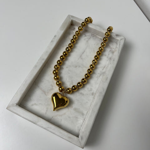 Chunky heart Ketting K006