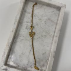 Pearl heart Armband A007