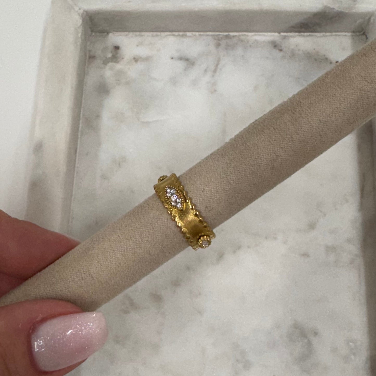 Golden Tide Wave Ring S067