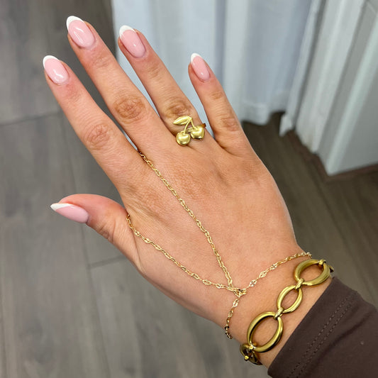 Double shimmer Hand chain A027