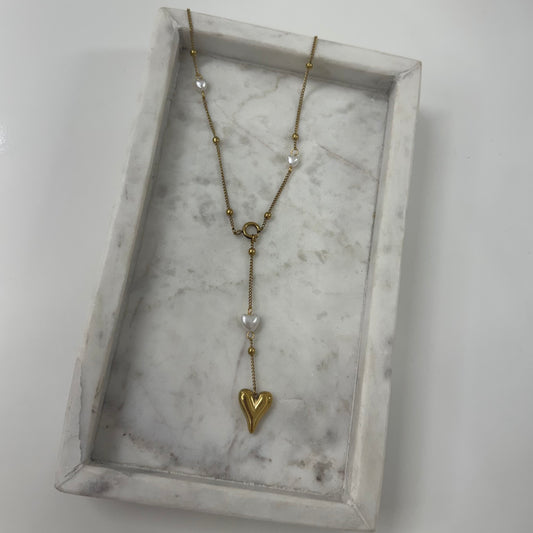 Pearly heart y ketting K028