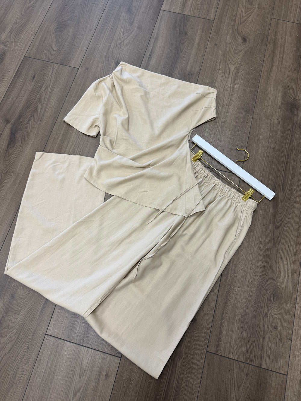 Linnen muse set beige