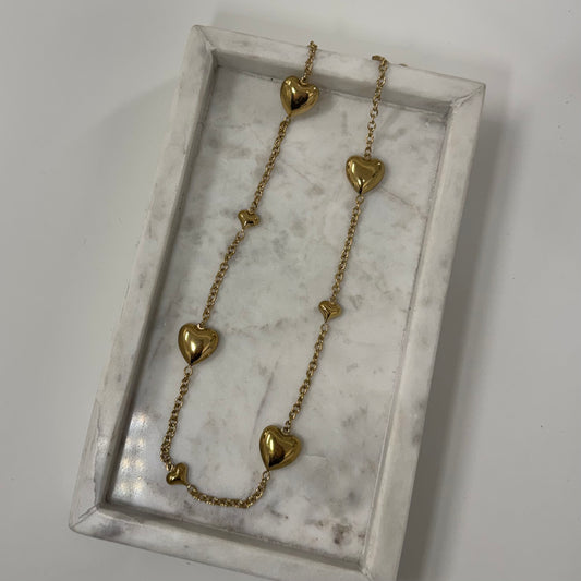 Long heart Ketting K011