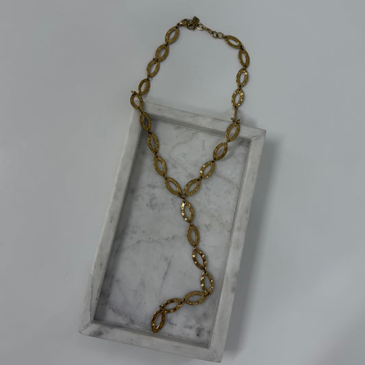Golden Oval Y Ketting S049