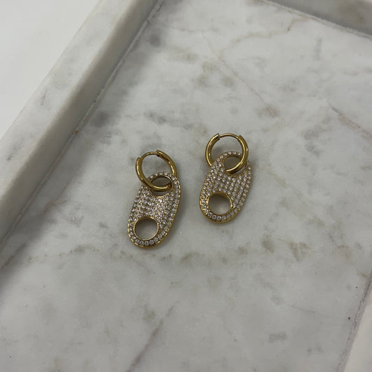 Starlight paperclip Oorbellen o002