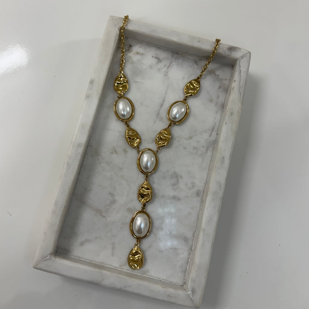 Big pearl y ketting K020