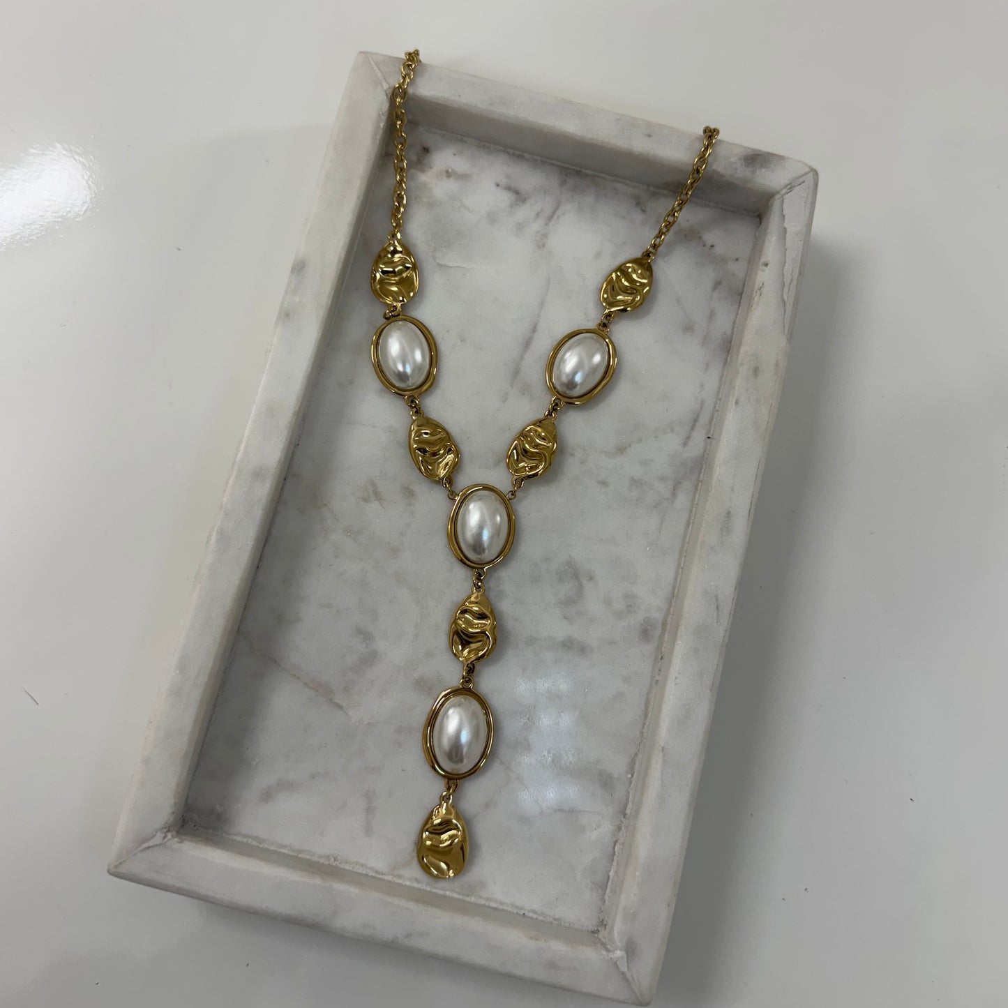Big pearl y ketting K020