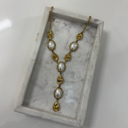 Big pearl y ketting K020