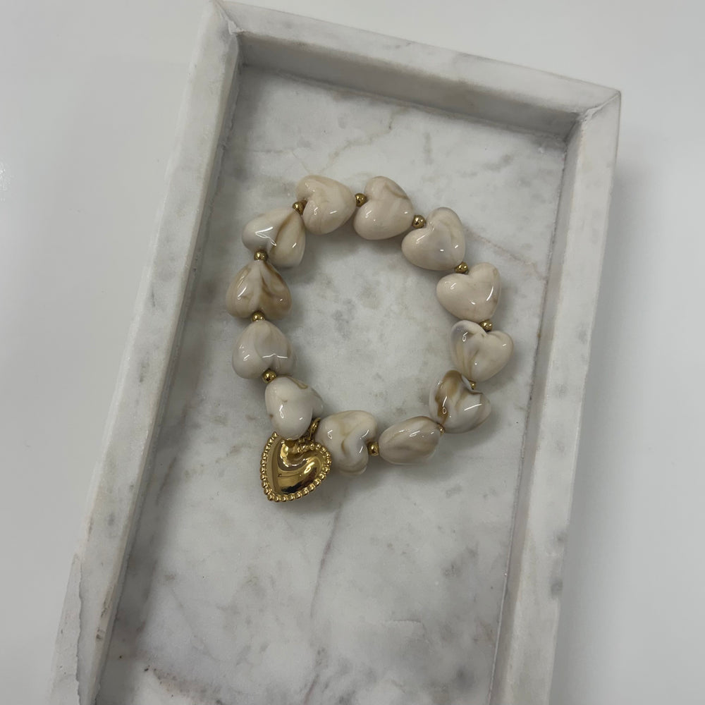 Heart Bead bangle H026