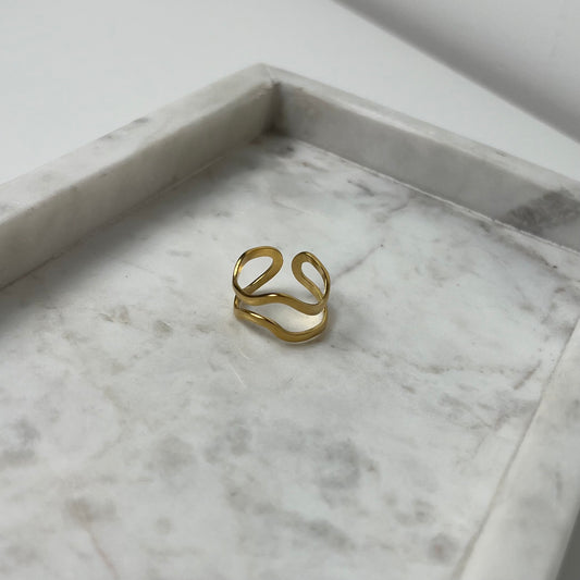Golden wave Ring R015