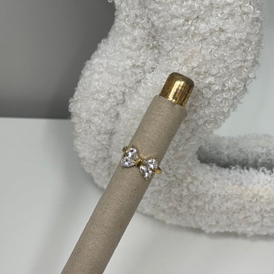 Mini diamond bow Ring S022