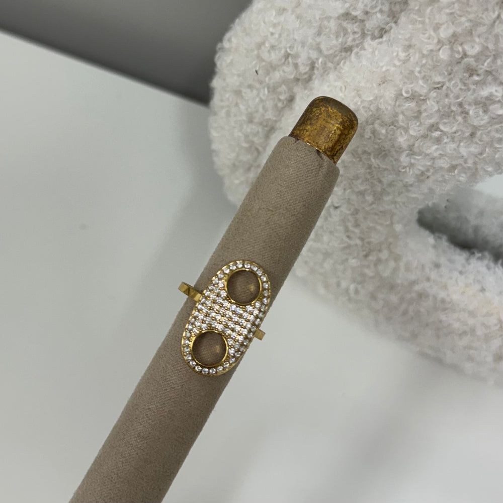 Starlight paperclip Ring R047