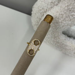 Starlight paperclip Ring R047