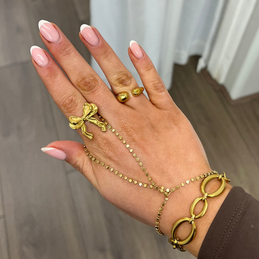 Chunky dubbel shimmer Hand chain A020