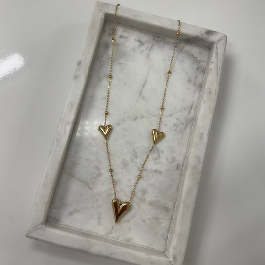 Triple heart Ketting K019
