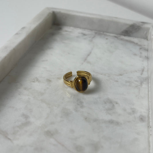 Golden amber Ring R040