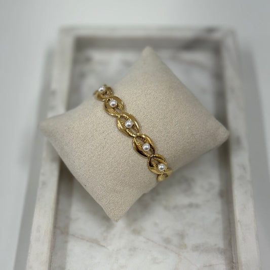 Seashell Pearl Bangle H002