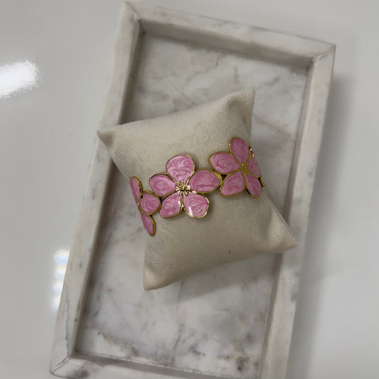 Pink bloom bangle H050