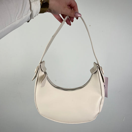 Beige moon bag