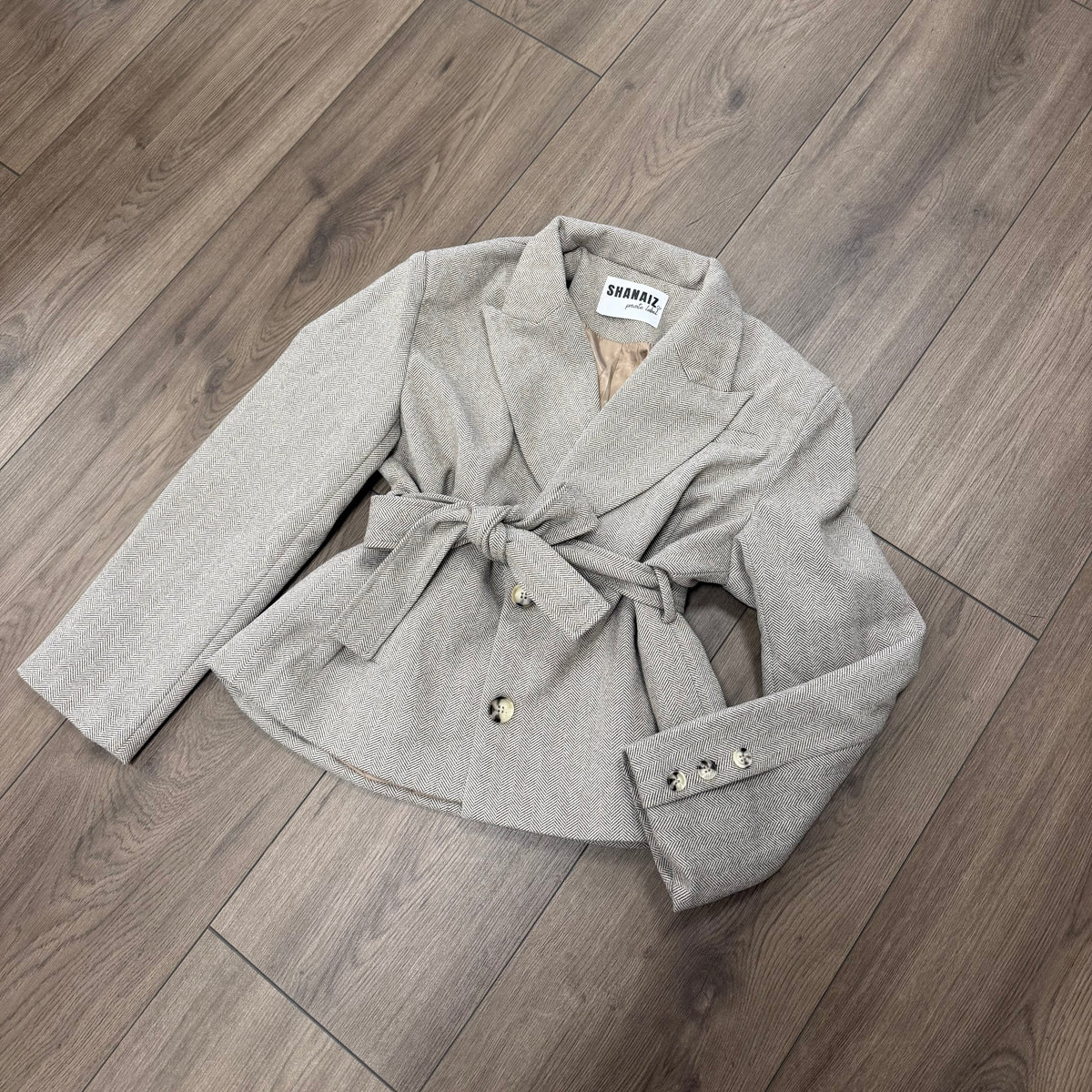 Soft Grey Wrap Coat