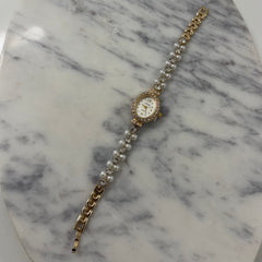 Golden Pearl Elegance Watch