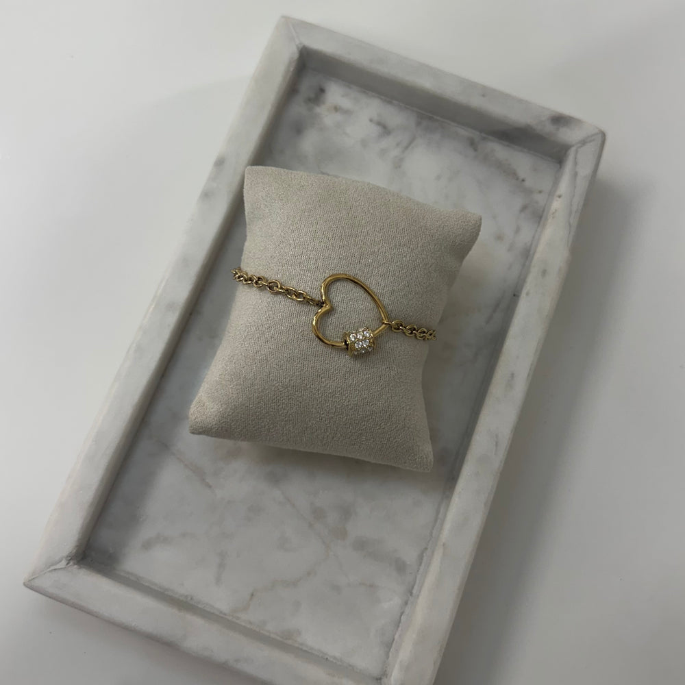 Diamond heart Armband A008