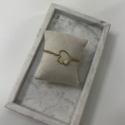 Diamond heart Armband A008