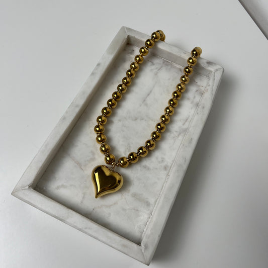 Chunky heart Ketting K006