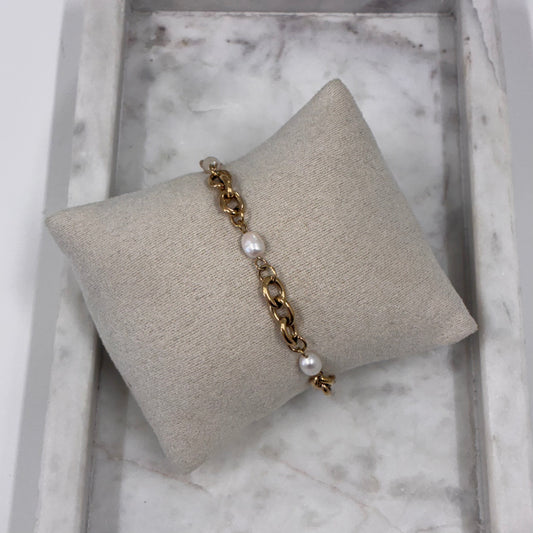 Pearl Link Armband S052