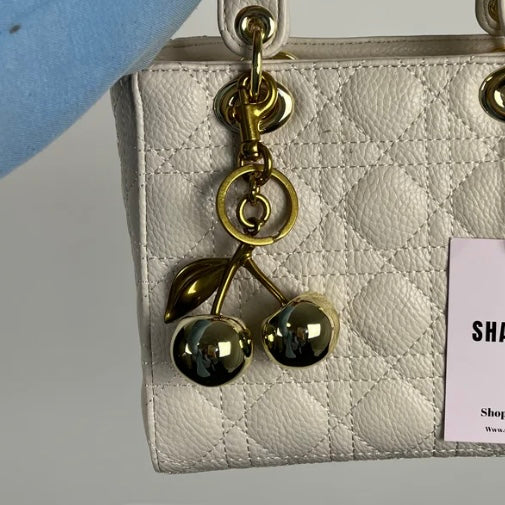 Gold cherry charm